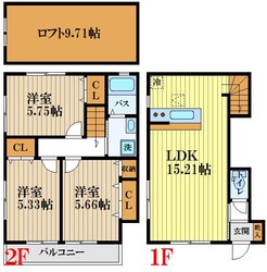 グランツ新小平の物件間取画像